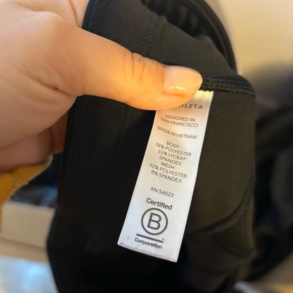 Athleta Black Mesh Contender Capris - Picture 5 of 7